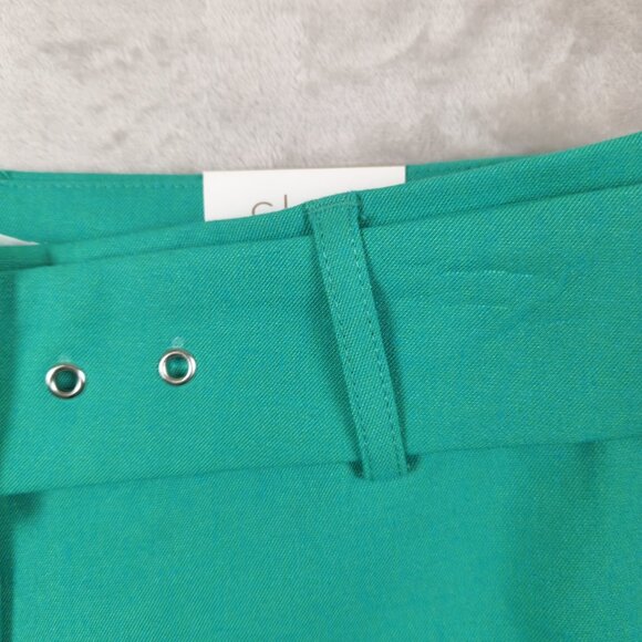 NWOT Cleo Petites Green Slim Ankle Pants Size 4 - Picture 9 of 9